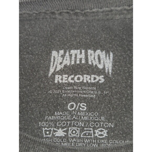 Death Row Records Mens Gray Death Row Front Print Tee 2021. Chest 46" Maybe XL? - Picture 3 of 5